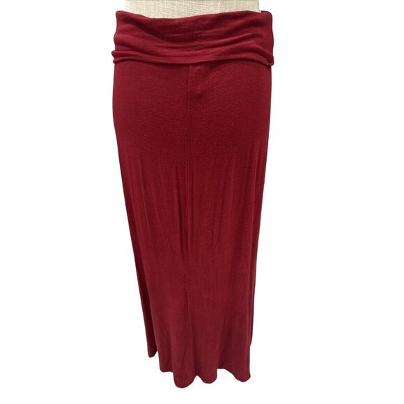 Poetry Womens Red Maxi Skirt Size l Elastic Waist Soft & Flowy - Picture 5 of 9